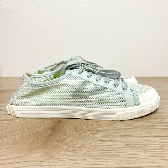 Tretorn Tournament Net Sneakers Size 8.5‎ Mint Green Cotton Mesh Knit Womens - Picture 4 of 9